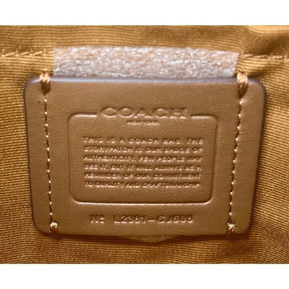 New With Tags Coach CJ608 Teri Shoulder Bag With Signature Quilting - Picture 11 of 12